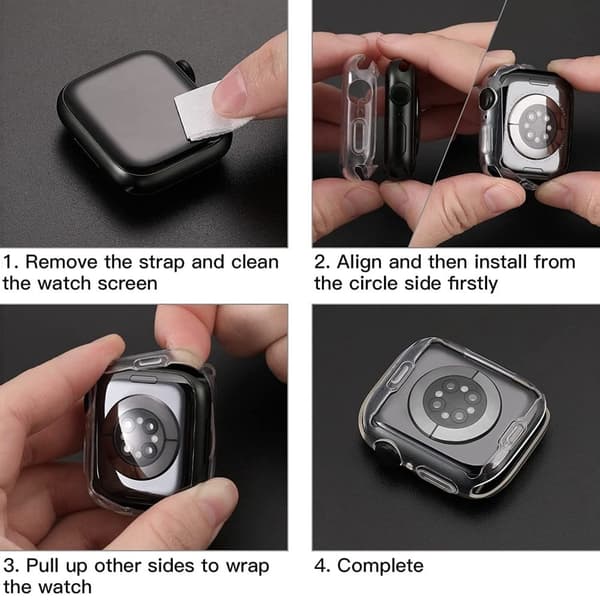 Apple Watch SE 2022 (44mm) läpinäkyvä suojus Transparent