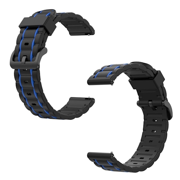 Fitbit Versa / 2 / Lite aaltoileva silikoninen kellonauha - Tummansininen Blue