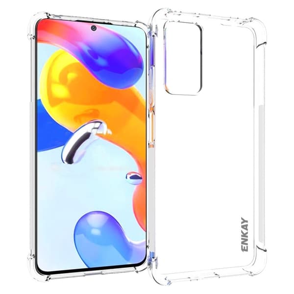 ENKAY klart fallsikkert etui for Xiaomi Redmi Note 11 Pro 5G / Note 11 Pro Transparent