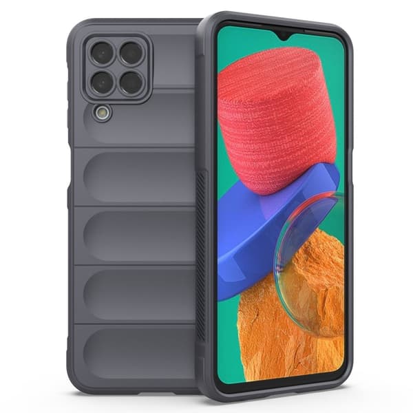 Deksel med mykt grep for Samsung Galaxy M33 5G - Mørkegrå Silver grey