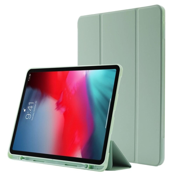 iPad Pro 12.9 (2022) / (2021) / (2020) tri-fold leather case - G Grön