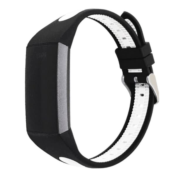 Fitbit Charge 3 tvåfärgat klockarmband i silikon - svart / vit multifärg