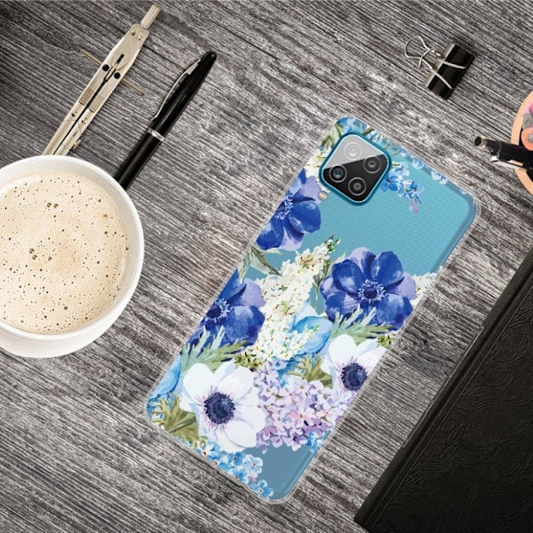 Deco Samsung Galaxy A12 5G skal - Blommor Blå