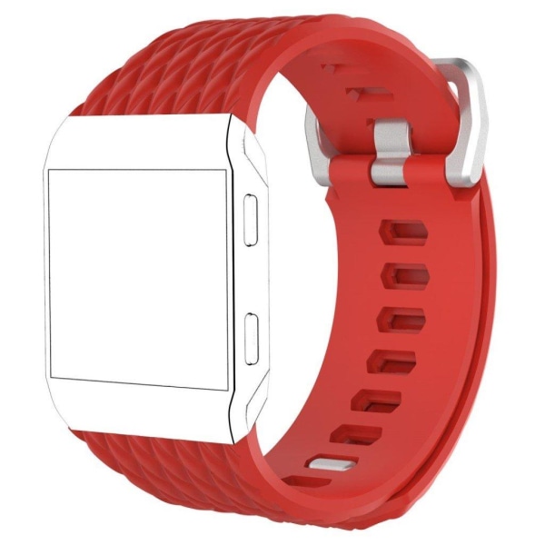 Fitbit Ionic Stilrent enfärgat klockband - Storlek S Röd Röd