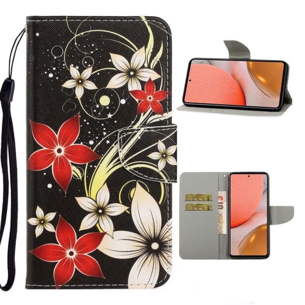 Wonderland Samsung Galaxy A72 5G Flip etui - Flower Multicolor