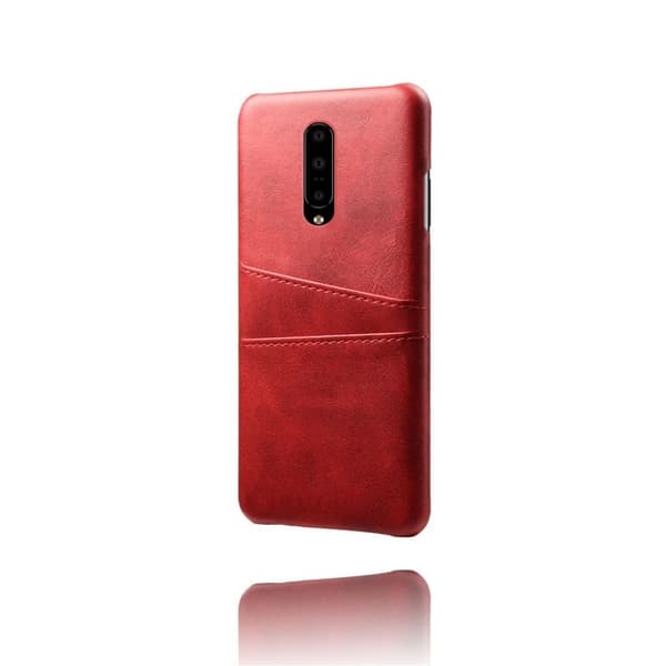 OnePlus 7 Pro dobbel kortspor læretui - Rød Red
