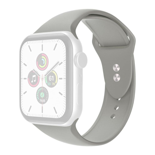 Apple Watch Series 8 (45mm) / Watch Ultra simple silicone watch Silvergrå