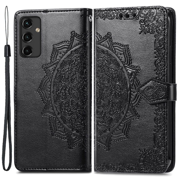 Mandala Samsung Galaxy A14 Flip Fodral - Svart Svart
