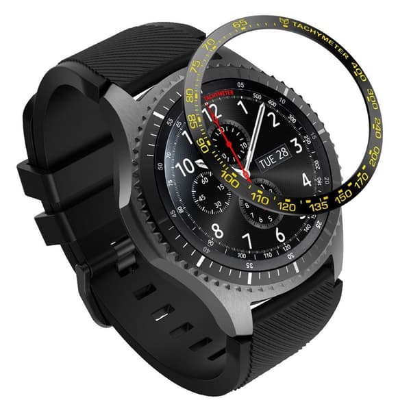 Samsung Gear S3 Frontier metal watch Ramme - Sort / Gul Yellow