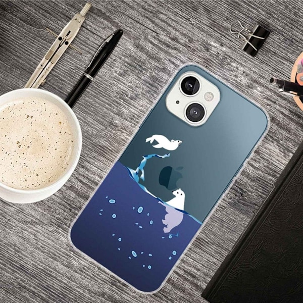 Deco iPhone 14 kotelot - Jääkarhut Blue