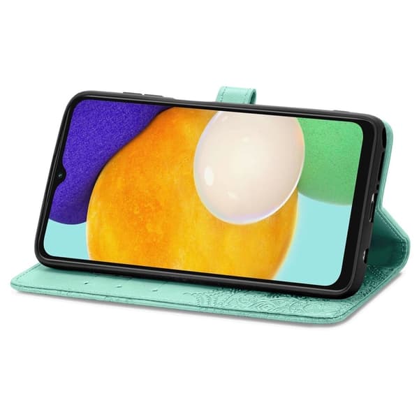 Mandala Samsung Galaxy A13 5G Läppäkotelo - Vihreä Green