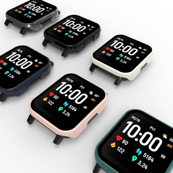 Haylou SmartWatch LS02 cover with tempered glass screen protector - Pink Rosa