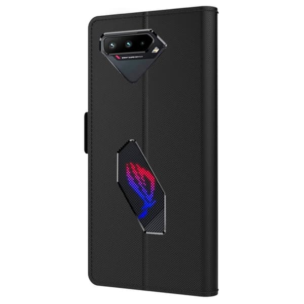 Phone Etui med Make-up Mirror og Slick Design til ASUS ROG Phone 5 - Svart Black