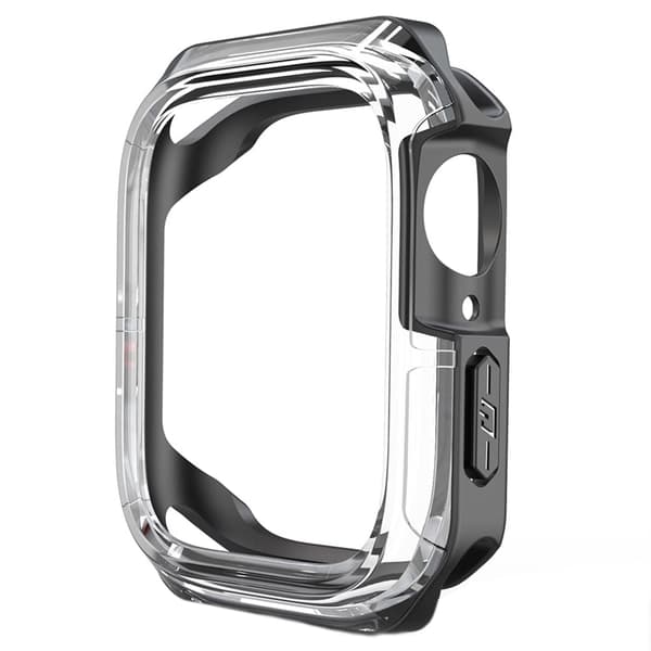 Apple Watch (45mm) kaksivärinen suojus - Läpinäkyvä / Musta Black