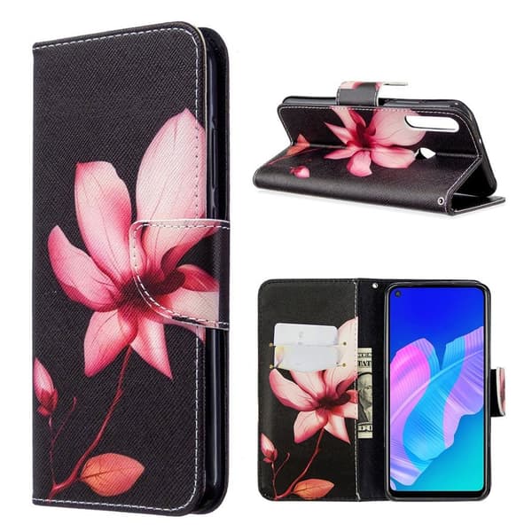 Wonderland Huawei P40 Lite E flip-etui - Levende Blomst Pink