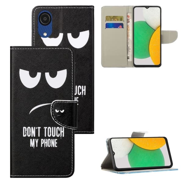 Wonderland Samsung Galaxy A03 Core Flippetui - Don't Touch My Phone Black