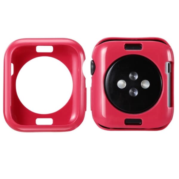 Apple Watch Series 5 44 mm enkelt silikonetui - Rose Pink