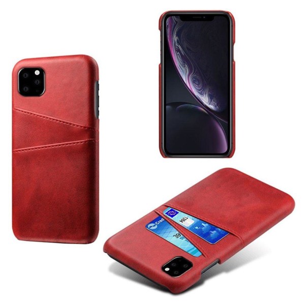 Dual Card iPhone 11 Pro etui - Rød Red