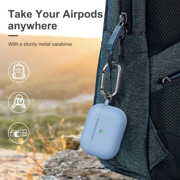 AirPods Pro tykt silikonetui - Himmelblå Blue
