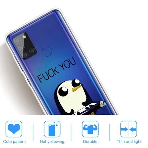 Deco Samsung Galaxy A21s kotelot - Pingviini White