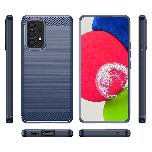Carbon Flex Etui Samsung Galaxy A53 5G - Blå Blue