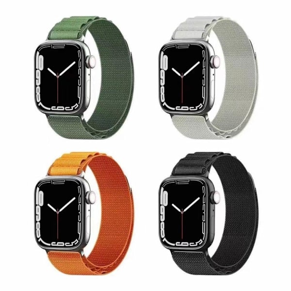 Apple Watch Series 8 (45mm) / Watch Ultra nylon urrem - Mørkegrøn Størrelse: M Green