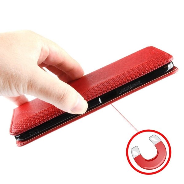 Bofink Vintage Alcatel 1B (2022) nahkakotelo - Punainen Red