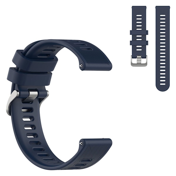 20 mm klockarmband i silikon med twillstruktur till Garmin Forerunner 158/55 - Marinblå Blå