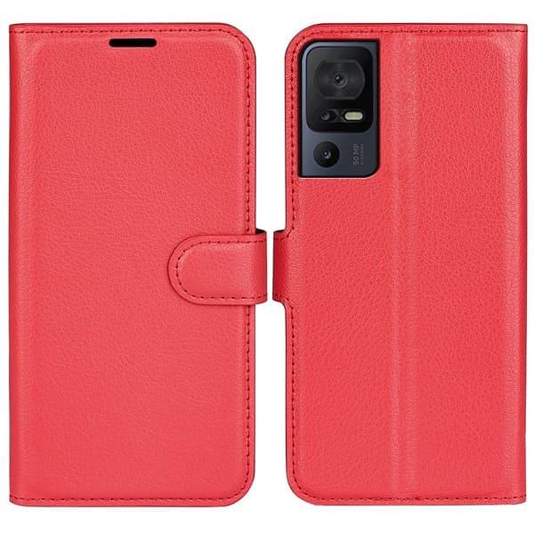 Klassisk TCL 40 SE flip etui - Rød Red