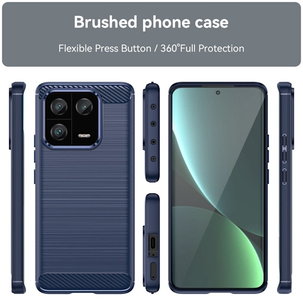 Carbon Flex Etui Xiaomi 13 Pro - Blå Blue
