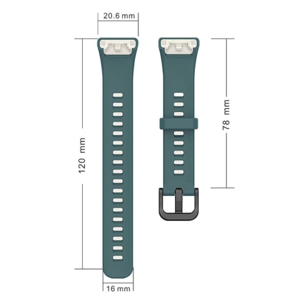 Huawei Band 6 silikonikellon hihna kirkkaalla suojuksella - Syaani Green