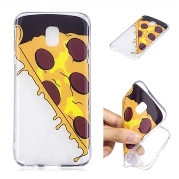 Samsung Galaxy J3 (2017) Skal med tecknat motiv - Pizza multifärg