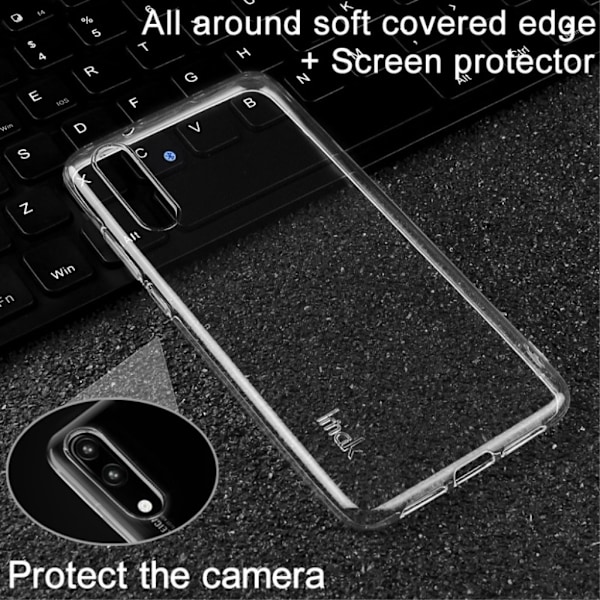 IMAK Huawei P20 kristallklart mjukt TPU material 0.7mm samt skärmskydd Transparent