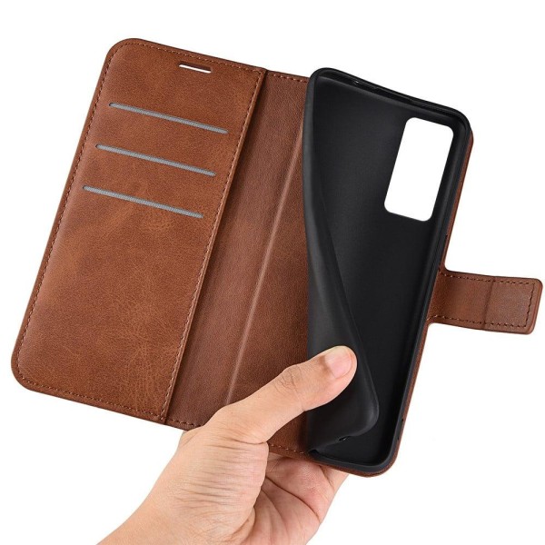 Hållbart konstläder Xiaomi 12 Lite fodral med plånbok - Brun Brun