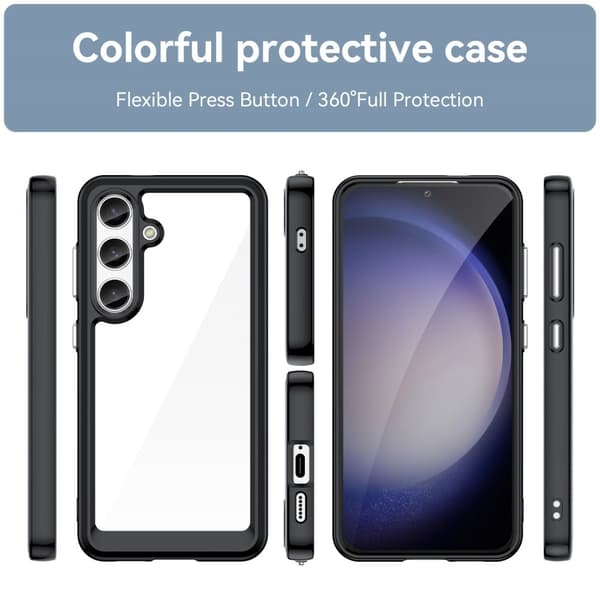 Samsung Galaxy S24 smart akryl cover - Sort Black