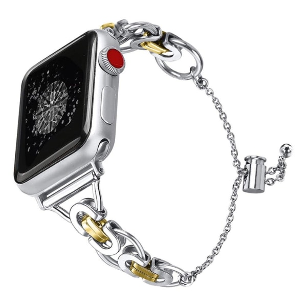 Apple Watch (41mm) single circle urrem i rustfrit stål - Sølv Og Silver grey