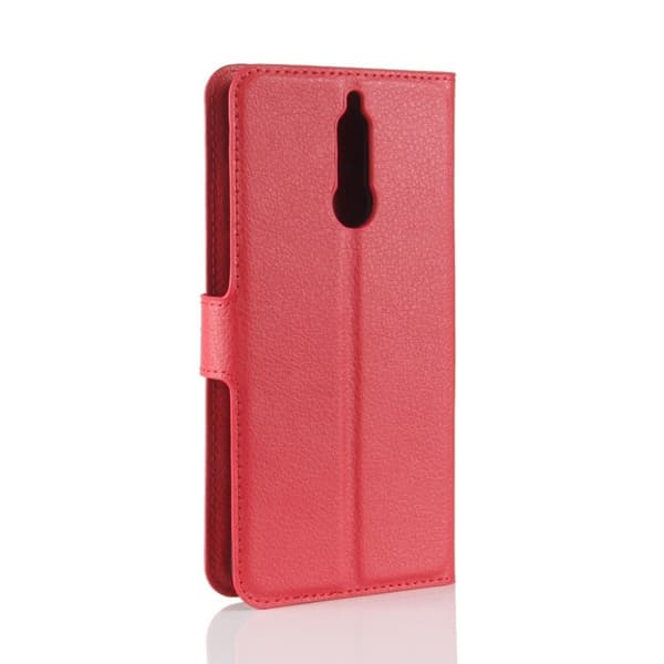 Huawei Mate 10 Lite Etui laget av kunstlær og silikon - Rødt Red