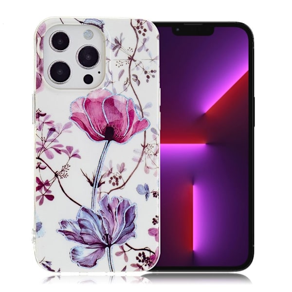 Marble iPhone 13 Pro Suojakotelo - Lotus Multicolor