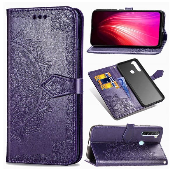 Mandala Xiaomi redmi Note 8T Flip case - Lilla Purple
