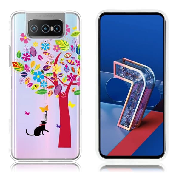 Deco Asus Zenfone 7 Pro Etui - Fargerik Tre Multicolor
