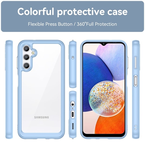 Samsung Galaxy A14 smart akryl cover - Blå Blue