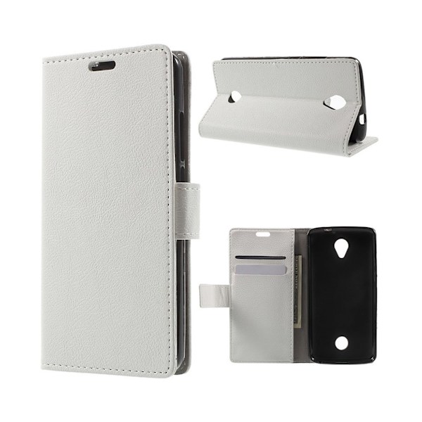 Acer Liquid Zest læder-etui m. indbygget stander - Hvid White