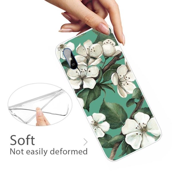 Deco Xiaomi Redmi 9A skal - Vit Blomma Grön