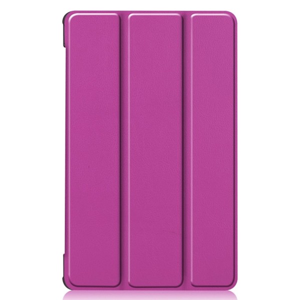 Tri-fold Leather stander etui til Lenovo Tab M8 (3. generation) - Lilla Purple