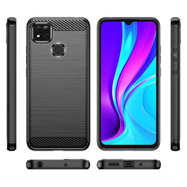 Carbon Flex Etui Xiaomi Poco C3 / C31 / 9 Activ - Sort Black