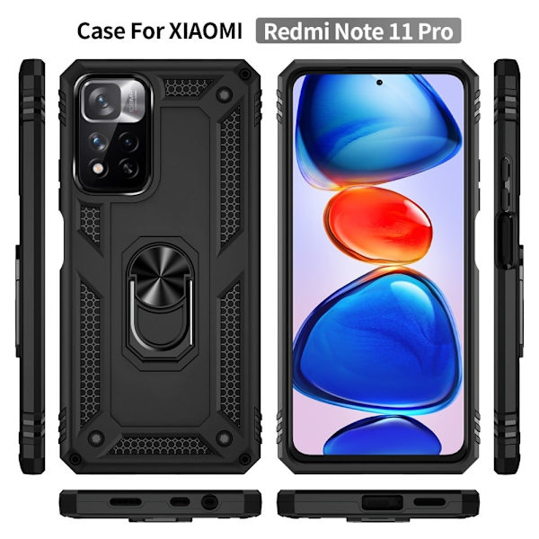 Bofink Combat Xiaomi Redmi Note 11 Pro / 11 Pro Plus Etui - Svart Black
