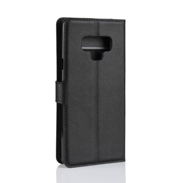 Samsung Galaxy Note 9 mobilfodral syntetläder silikon stående plånbok - Svart Svart