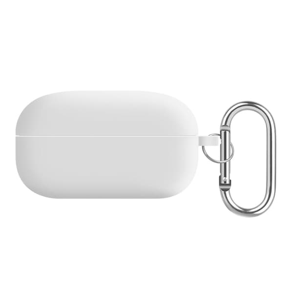 Samsung Galaxy Buds2 Pro / Buds Pro / Live silikondeksel med nøkkelring - Hvit White