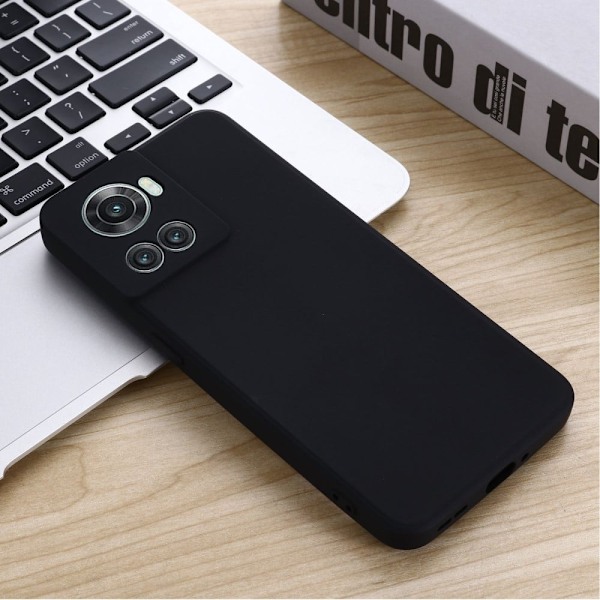 Matte Liquid OnePlus 10R / OnePlus Ace silikone cover - Sort Black