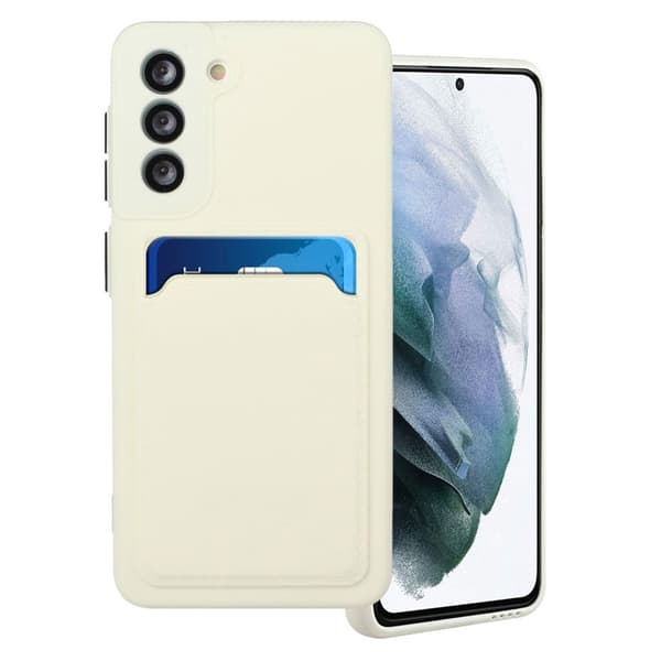 Card Holder Cover til Samsung Galaxy S21 - Hvid White